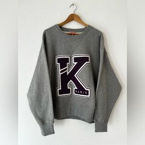 kenzo paris varsity “K” logo sweater